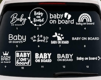 Baby on Board Car Decal | Personalized Baby Window Sticker