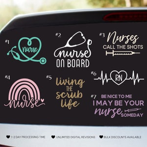 Nurse Vinyl Decal: RN Stickers for Cars, Laptops, Water Bottles
