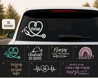 Nurse Vinyl Decal: RN Stickers for Cars, Laptops, Water Bottles