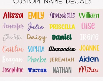 Personalized Name Decal: Custom Vinyl Stickers for Tumblers, Glasses, and Laptops