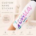 Personalized Holographic Name Decal: Custom Vinyl Stickers for Tumblers, Glasses, and Laptops
