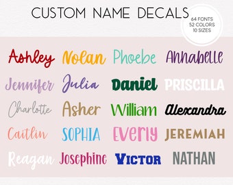 Custom Name Decal Stickers for Glass, Cups, Tumblers, Balloons, & More | Personalized Bridal Party, Wedding, Baby Shower, Birthday Gift