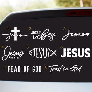 Jesus Vinyl Aufkleber | Christlicher Glaube Autoaufkleber | Religiöser Gott Aufkleber