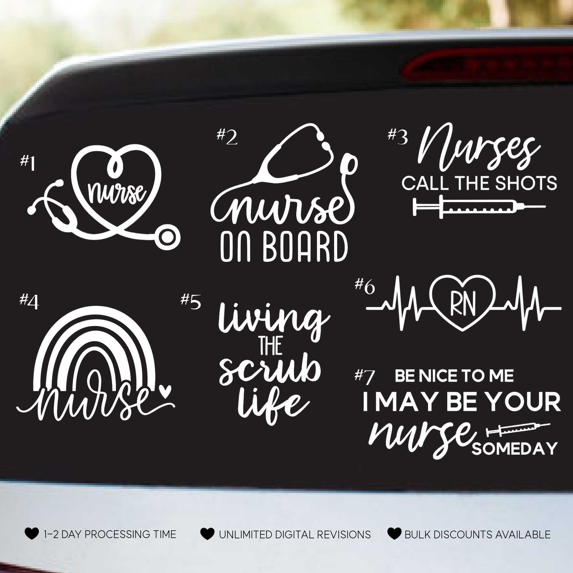 Nurse decals for car deals