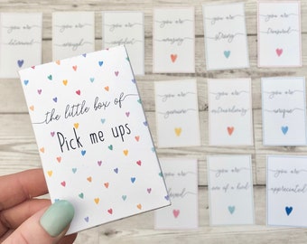 Box of pick me ups. Little box of positivity. Cheer up gift. Mental health box. Daily affirmations. Positivity gift. Inspirational gift box.