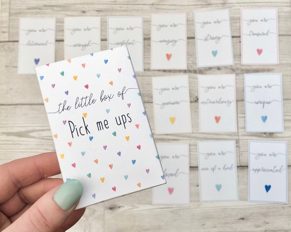 Box of Pick Me Ups. Little Box of Positivity. Cheer up Gift. Mental Health  Box. Daily Affirmations. Positivity Gift. Inspirational Gift Box. 