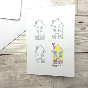 New Home Greeting Card. Happy New Home Card. House Warming Card ...