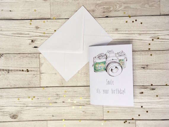 Geburtstagskarte Fur Fotograf Lacheln Sie Ihren Geburtstag Etsy