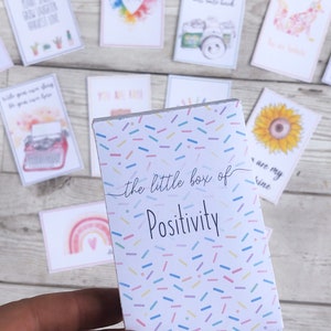 Inspirational positive message cards box set of 12. Positivity cards. The Little box of positivity. Self care box. Positivity gifts. image 8