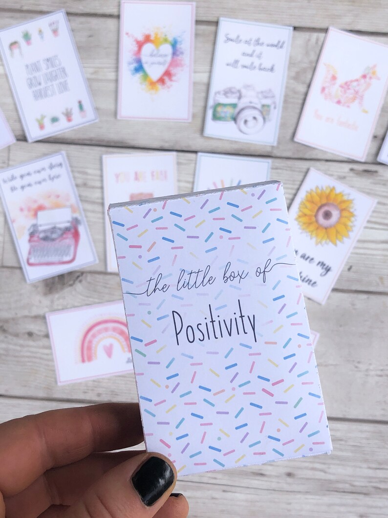 Inspirational Positive Message Cards Box Set of 12. Positivity Cards ...