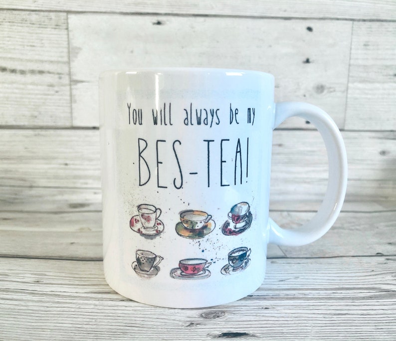Best friend tea mug. Tea lover gift idea. Bestie birthday Etsy