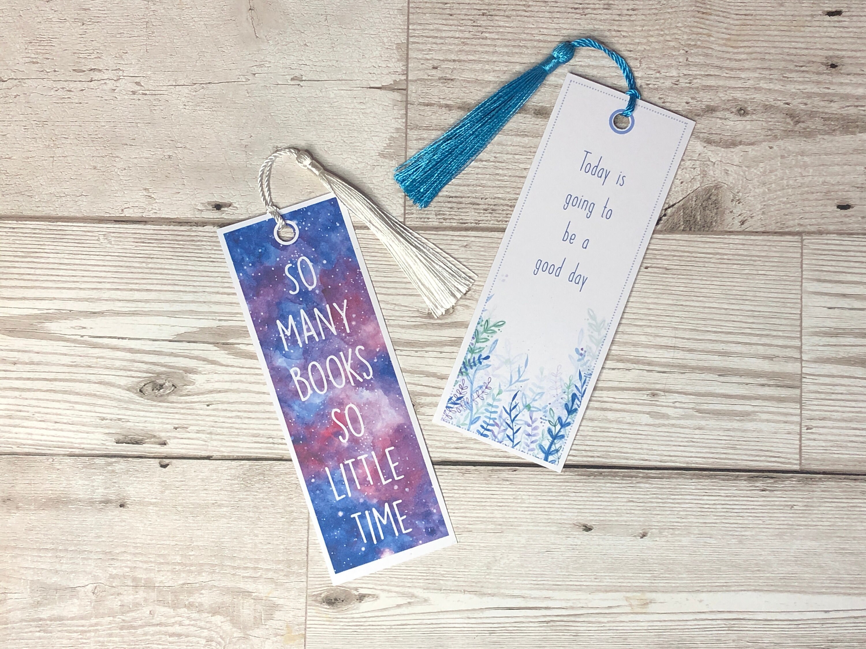 Set of 2 bookmarks. Handmade quote bookmark. Book lover gift. Etsy