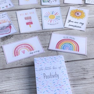 Inspirational positive message cards box set of 12. Positivity cards. The Little box of positivity. Self care box. Positivity gifts. image 7