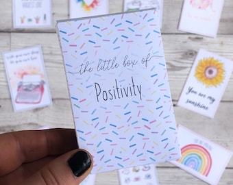 Inspirational positive message cards box set of 12. Positivity cards. The Little box of positivity. Self care box. Positivity gifts.