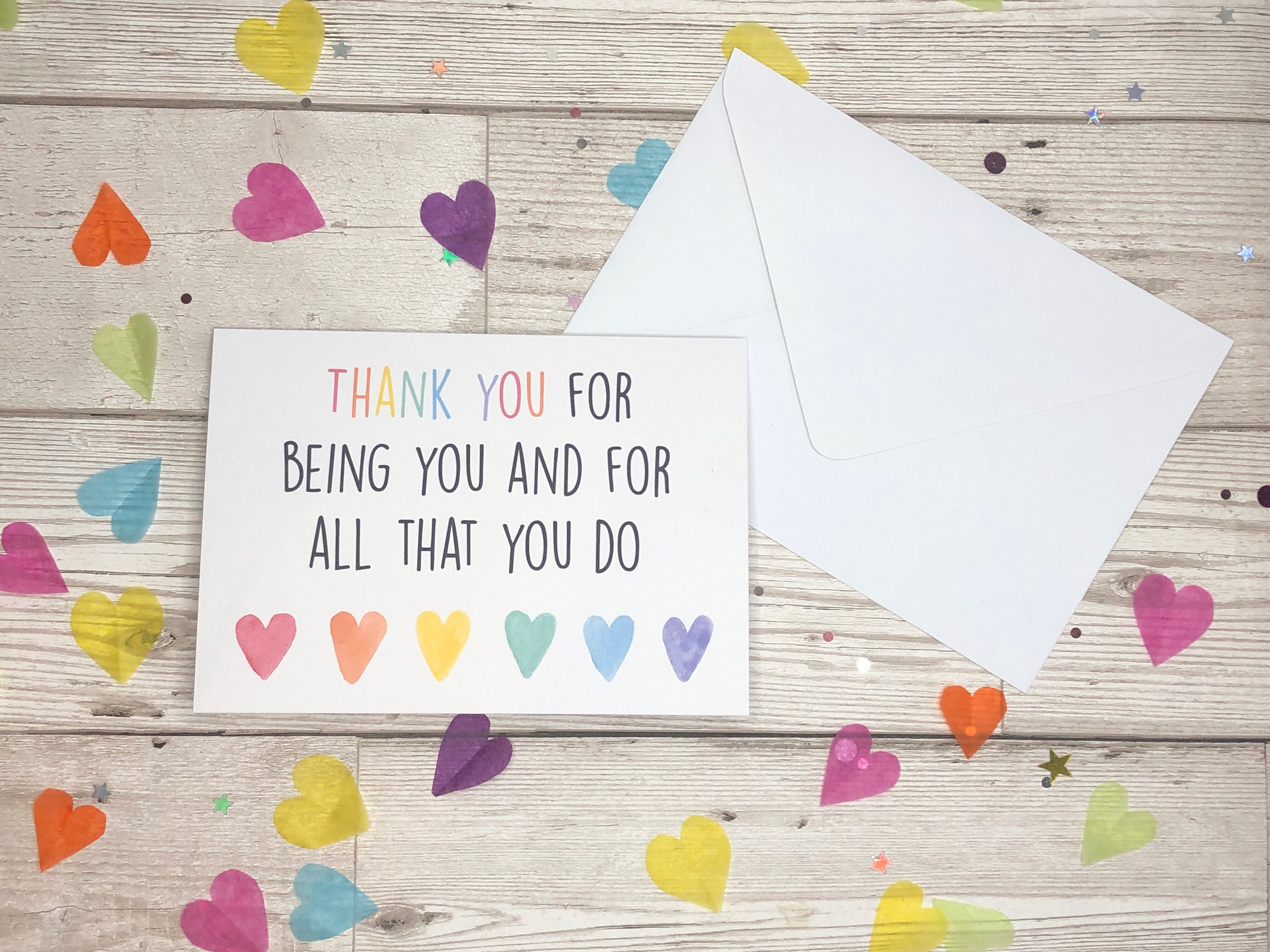 Thank You Rainbow Card. Thank You for All You Do. Thank You 