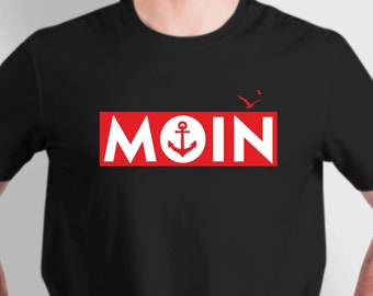 Men's T-Shirt Moin North German Morning Anchor Print Hamburg Men's Shirt