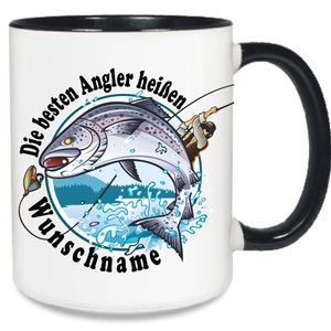 Angler mug with desired name best angler office mug fish fishing gift fish