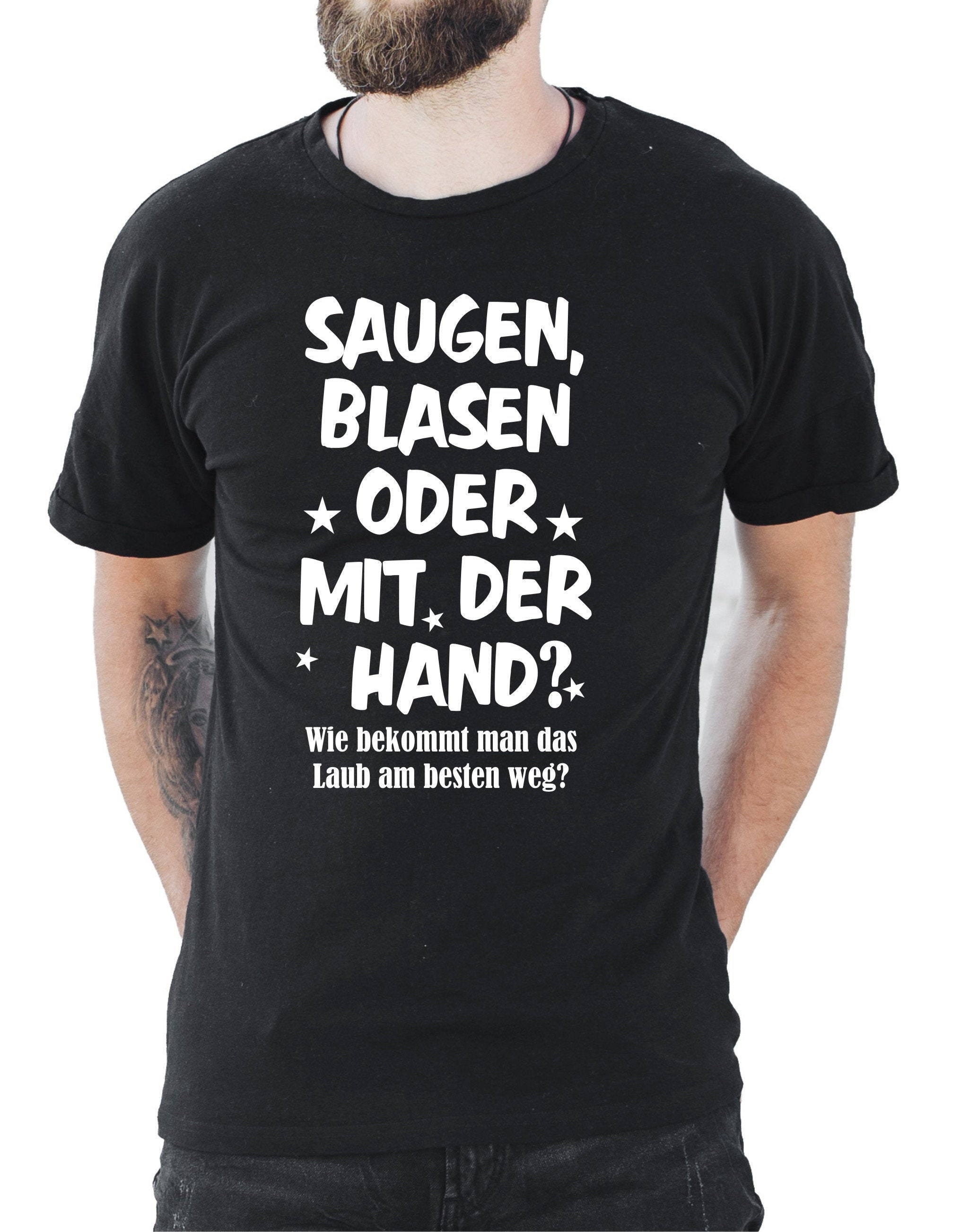 Hausmeister TShirt Laub saugen blasen lustig Spruch Gärtner Geschenk