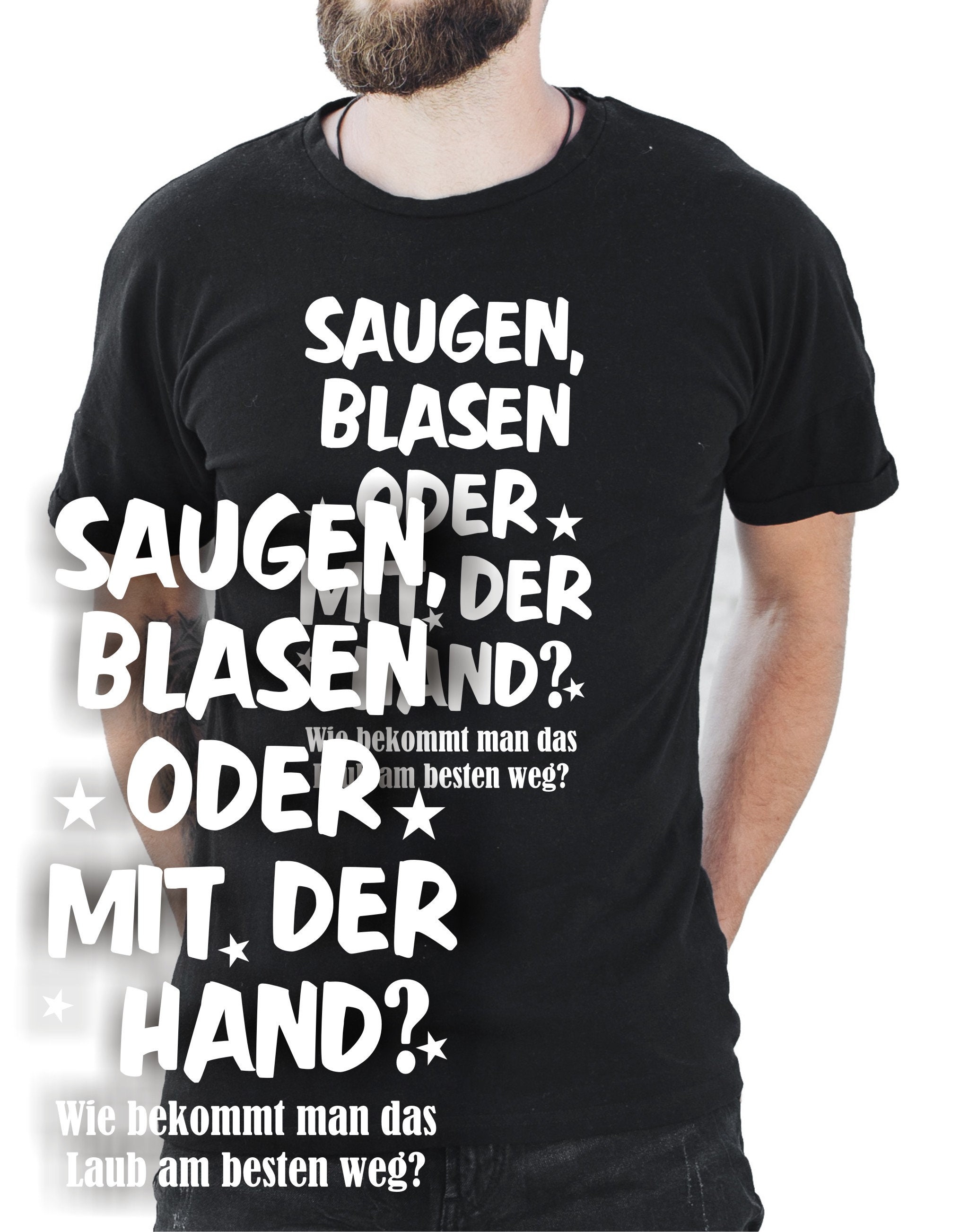 Hausmeister TShirt Laub saugen blasen lustig Spruch Gärtner Geschenk