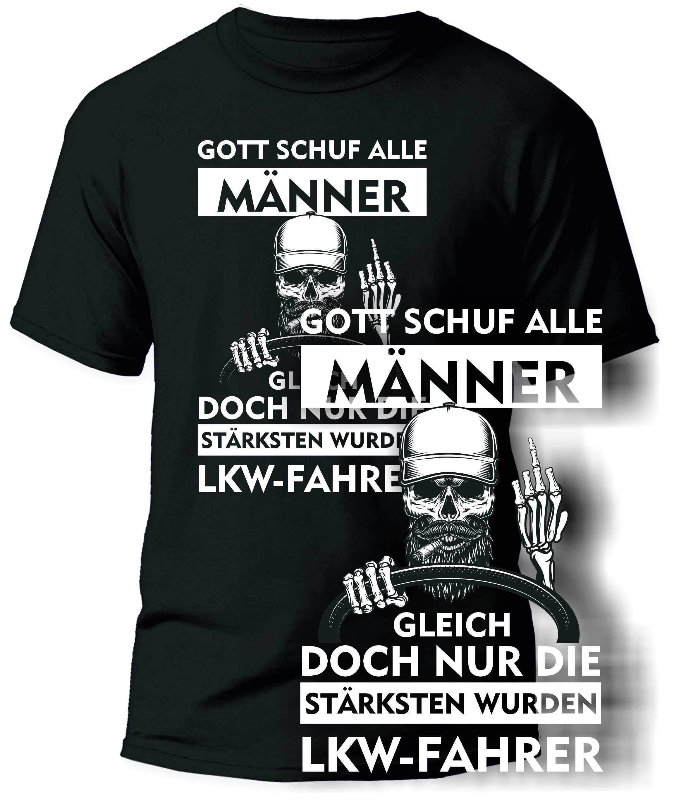 LKW Fahrer TShirt Trucker Truck die stärksten Männer Spruch lustig