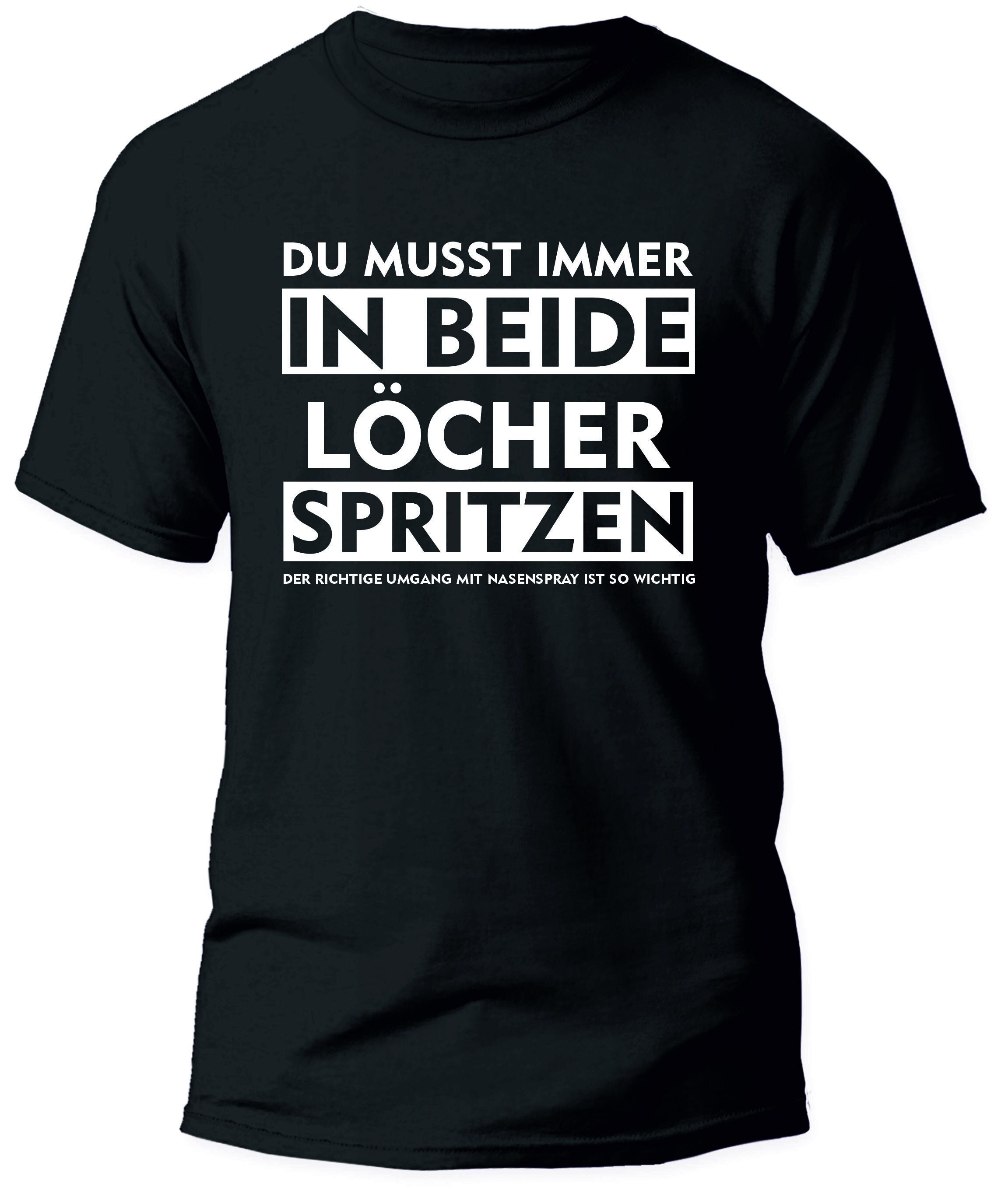 In beide Löcher spritzen Handwerker Geschenk Party TShirt Spruch