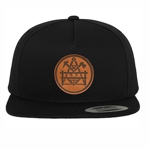 Concrete builder craftsman hat cap with leather patch