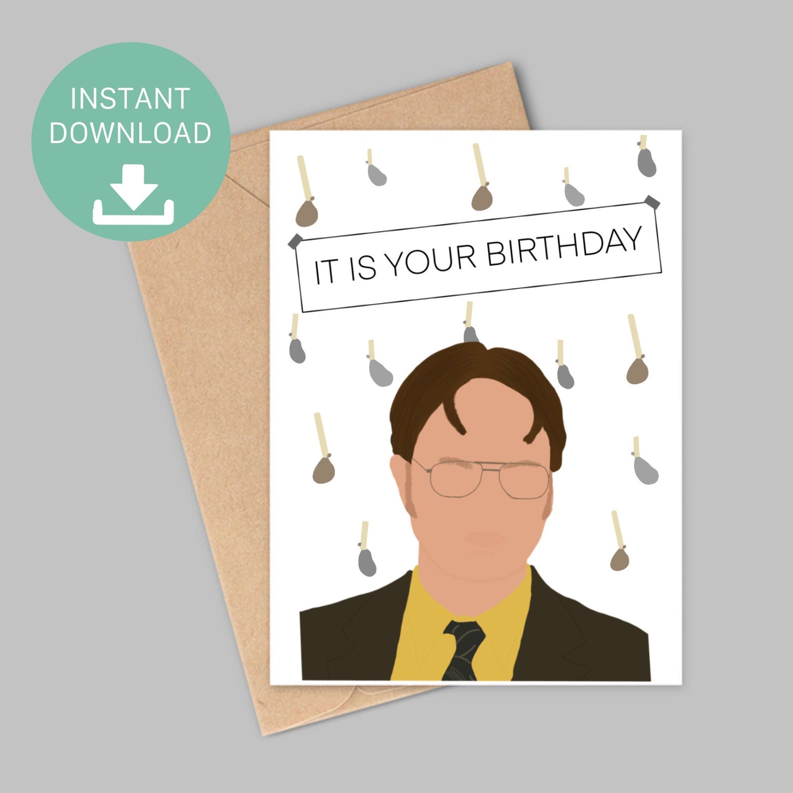 It is your birthday Dwight Schrute Birthday Card The | Etsy