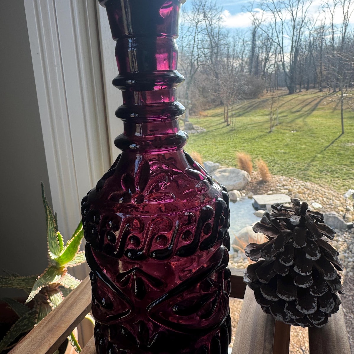 Vintage 1960s Jim Beam Amethyst Decanter - Etsy