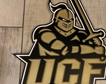University of Central Florida Knights Black and Gold UCF 23" Sign
