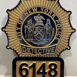 NYPD Detective Badge Sign - New York Police Department