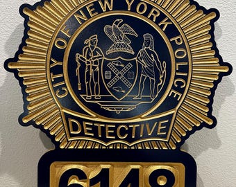 NYPD Detective Badge Sign - New York Police Department - Etsy