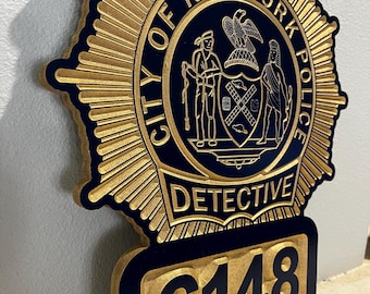 NYPD Detective Badge Sign - New York Police Department - Etsy