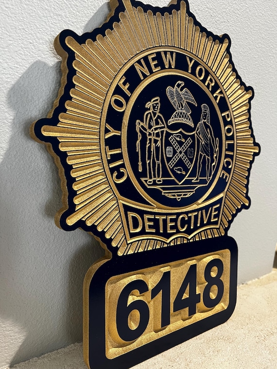 NYPD Detective Badge Sign - New York Police Department - Etsy