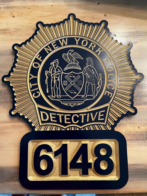 NYPD Detective Badge Sign - New York Police Department - Etsy