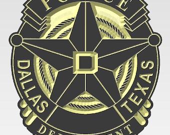 Dallas Police Department Badge Sign 15.5"