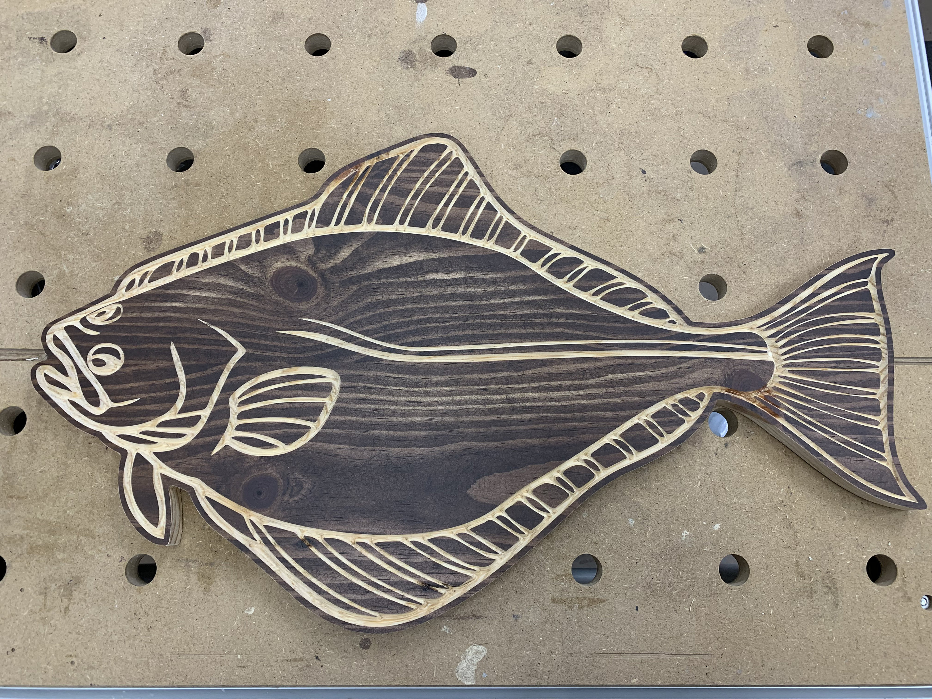 Personalized Solid Wood Halibut Fishing Rod Holder Etsy