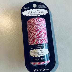 Baker&#39;s  Twine Red White Silver