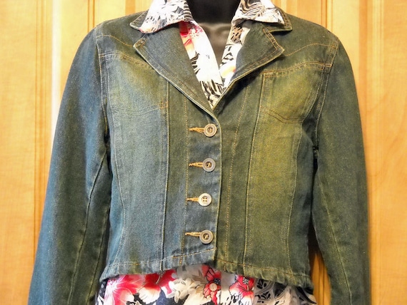 Vintage Jackets Stonewashed Denim Women's Small o… - image 3