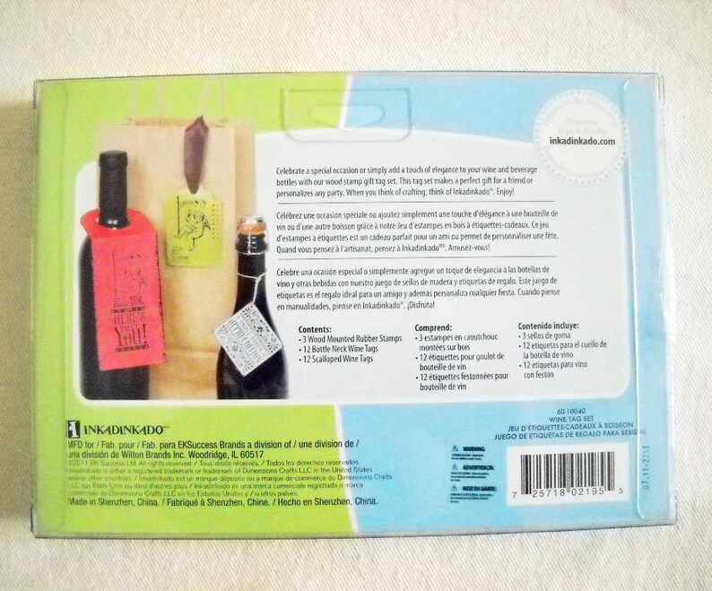 Beverage Stamp Gift Tag Set Etsy