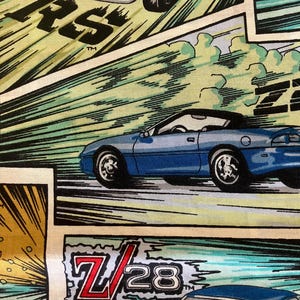 Muscle Car Fabric 1 Yard Vintage 2000