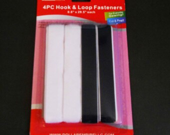 Hook and Loop Fasteners 4 Piece Peel and Stick