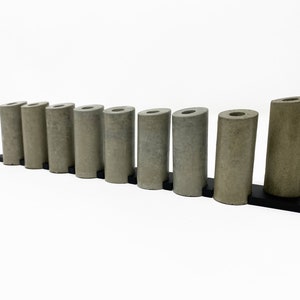 Unique Modern Concrete Menorah For Hanukkah Concrete Hanukkiah Jewish Chanukah Menorah hanukkah gift Contemporary Judaica Candle image 2