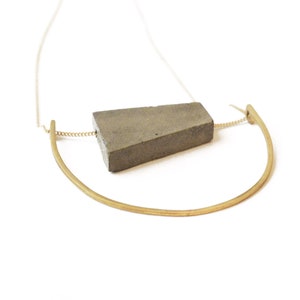 Minimalistic Concrete Necklace | Concrete Jewelry | Gift For Her | Everyday Necklace | Statement Necklace | Elegant gift | Delicate jewelry