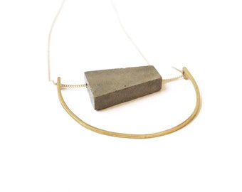 Minimalistic Concrete Necklace | Concrete Jewelry | Gift For Her | Everyday Necklace | Statement Necklace | Elegant gift | Delicate jewelry