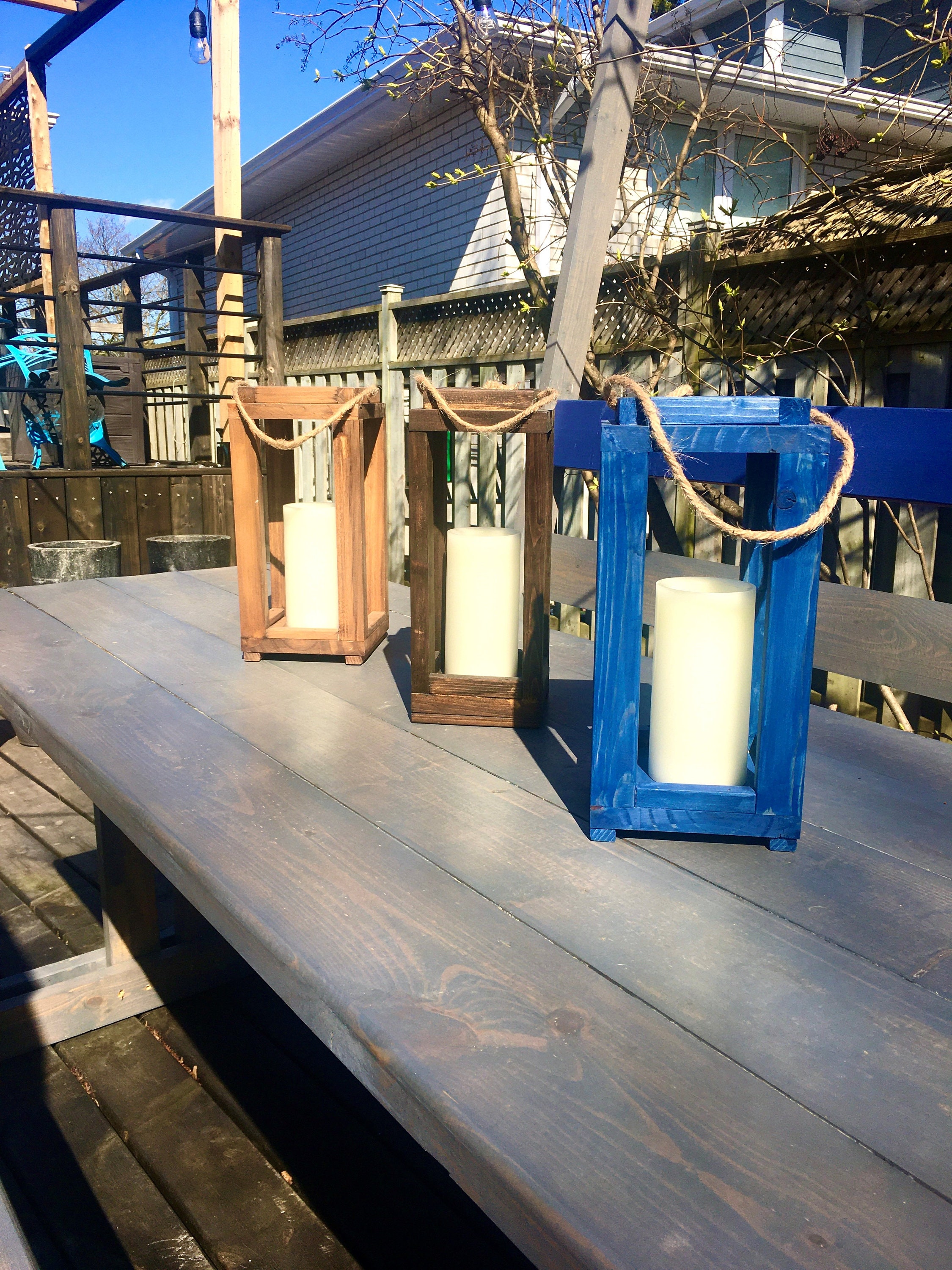 Rustic Wooden Lantern - Etsy