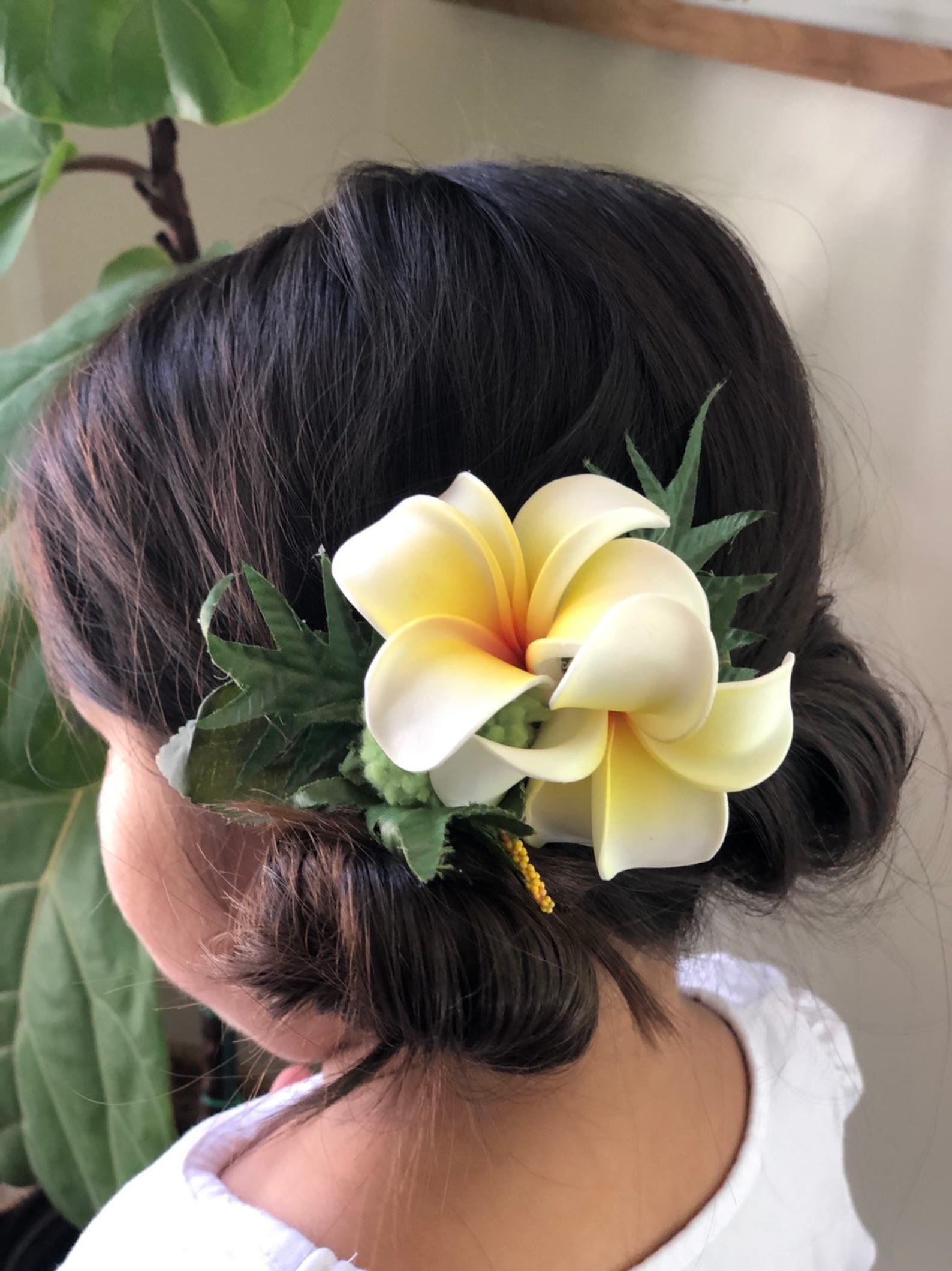 Yellow Plumeria Hair Clip each clip is individually made some Etsy
