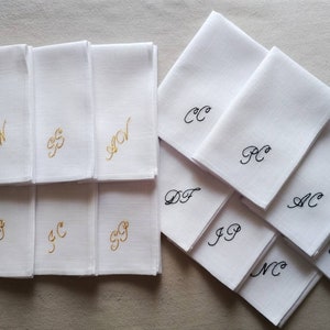 Embroidered handkerchief, Mens handkerchief, Father of the bride, Father of the groom, Personalized handkerchief, Groomsmen gifts, Hanky