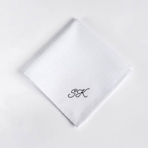 Groomsmen gifts, Embroidered handkerchiefs, Father of the bride, Personalized handkerchief