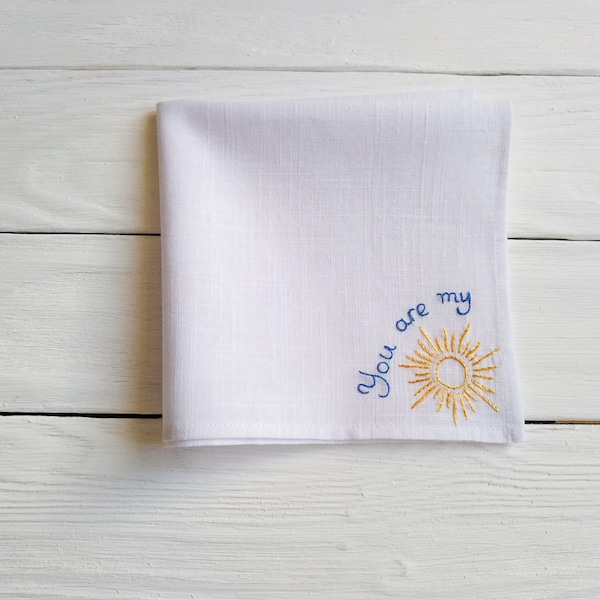 You are my sunshine handkerchief as a dad birthday gift, mom gift, grandparent wedding gift