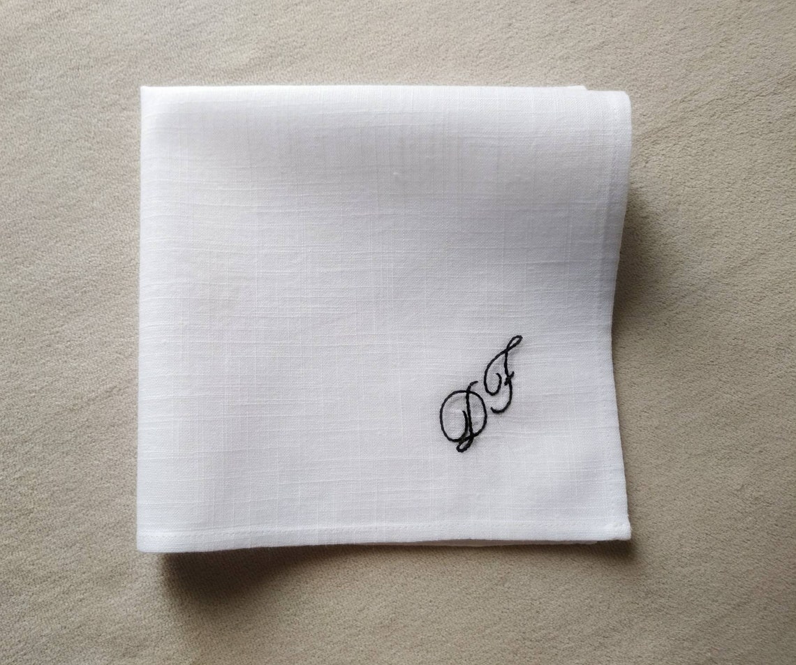 Embroidered Handkerchief Mens Handkerchief Father of the Etsy Australia